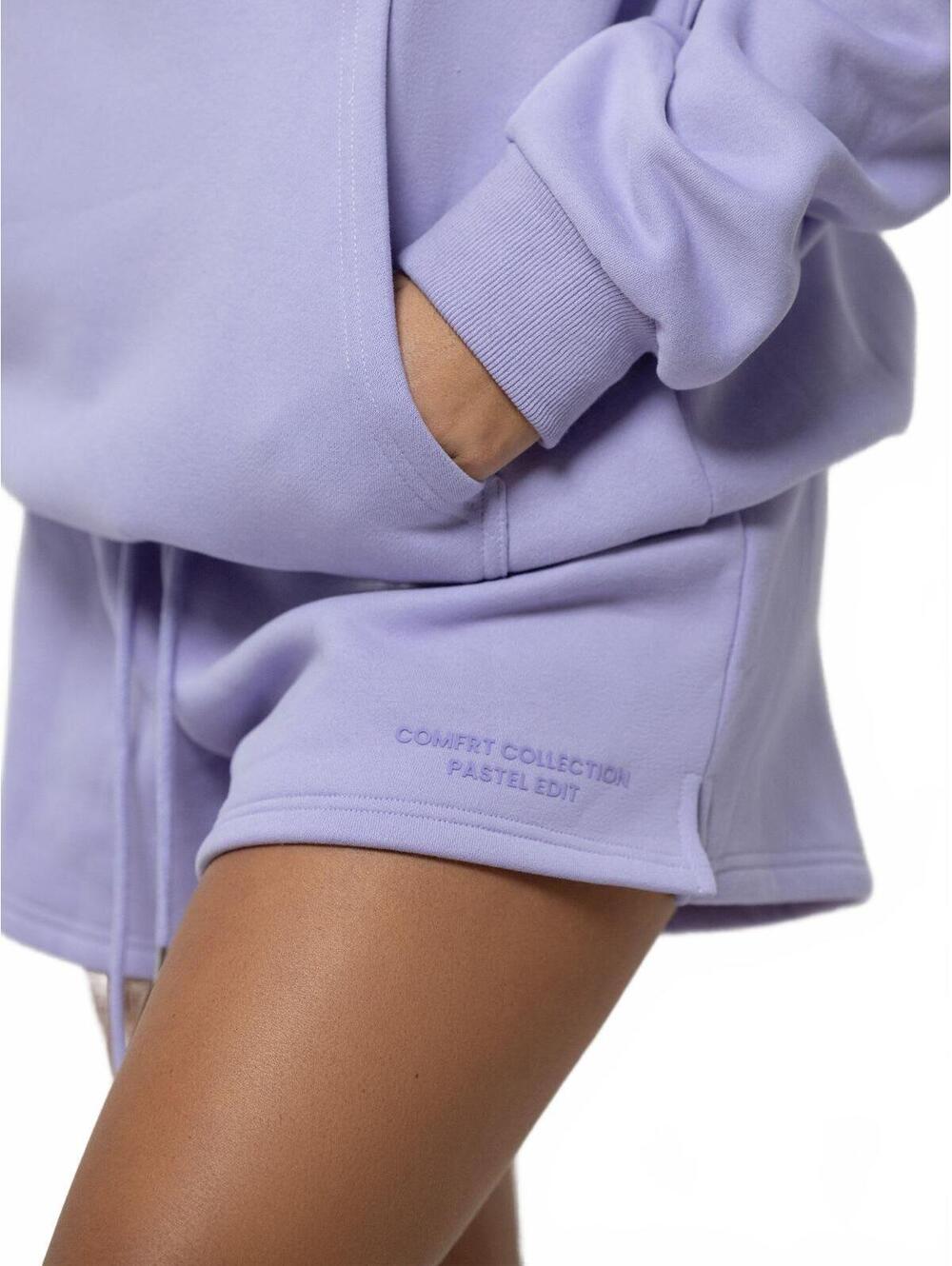 Comfort Collection Pastel Edit Lavender Hoodie and Shorts Set